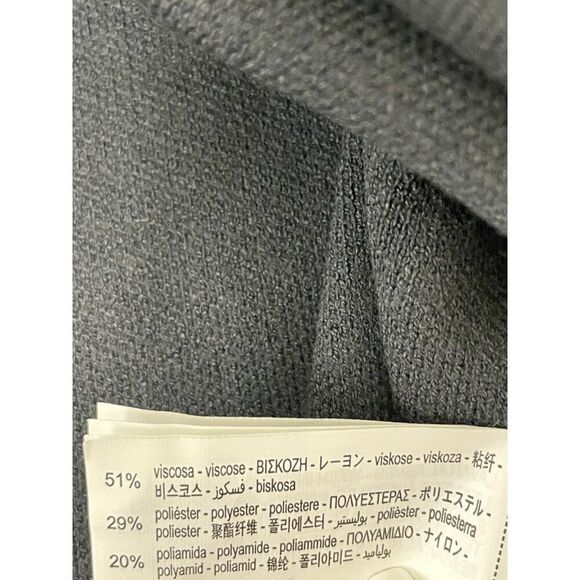 Zara Men Polo Shirt XL Gray Textured Long Sleeve Viscose Pullover 5536/310 NWT - Picture 7 of 10